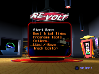 Re-Volt title screen for Playstation